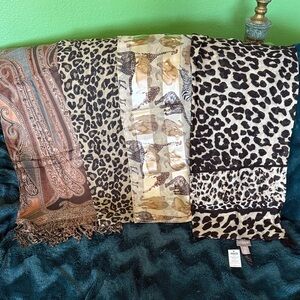 Set of 4 Stunning Scarves